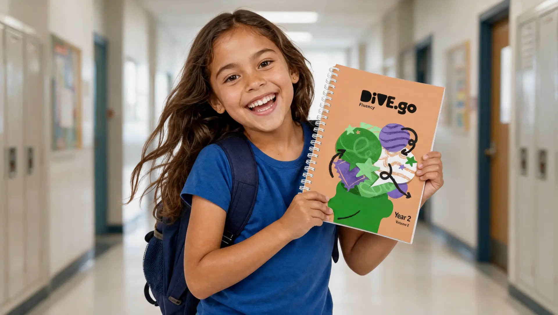 Estudantes brasileiros com o material Dive.go