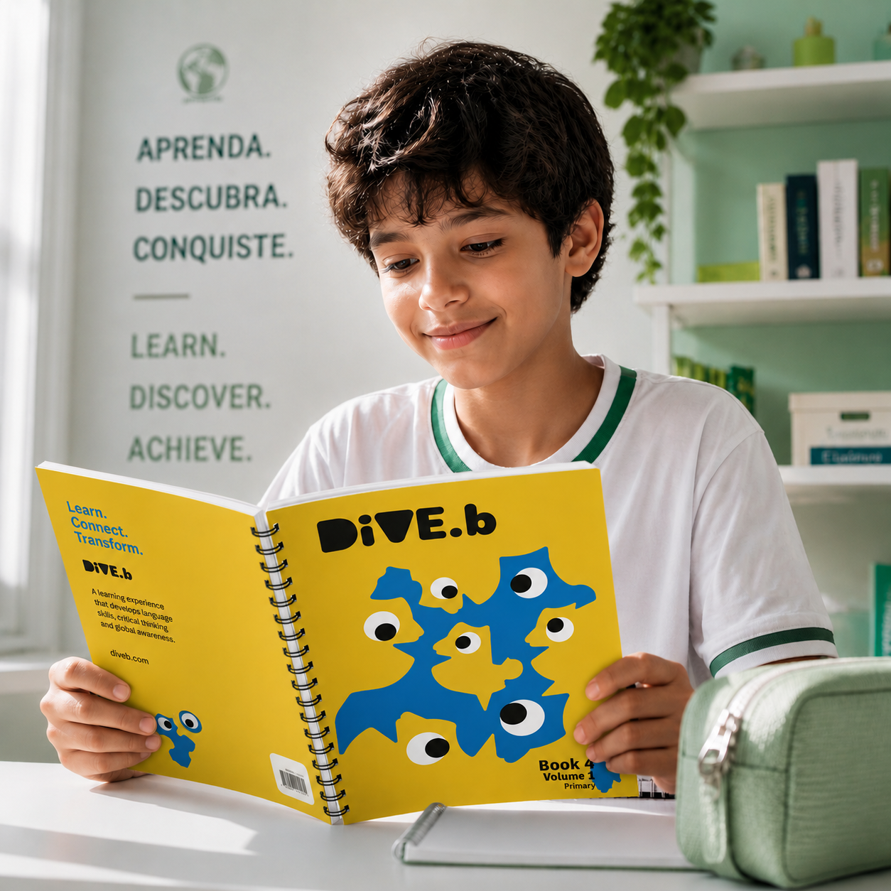 Estudantes em ambiente bilíngue Dive.b